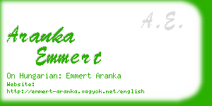 aranka emmert business card